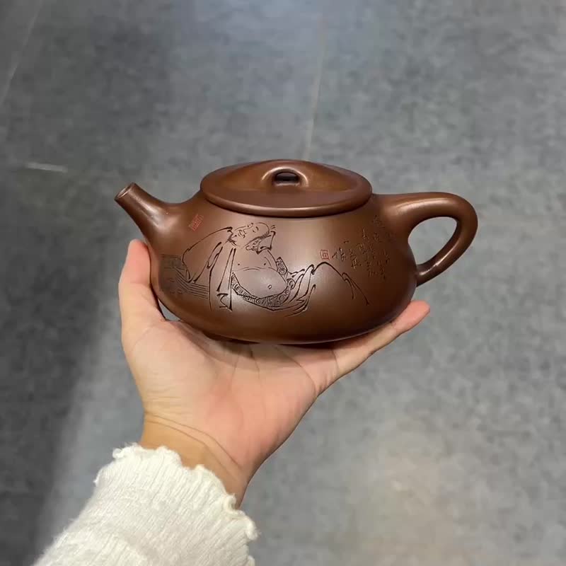景舟石瓢 全手工 高卫萍作品容量410cc紫泥整器形制生动式度典雅 - 茶具/茶杯 - 陶 咖啡色