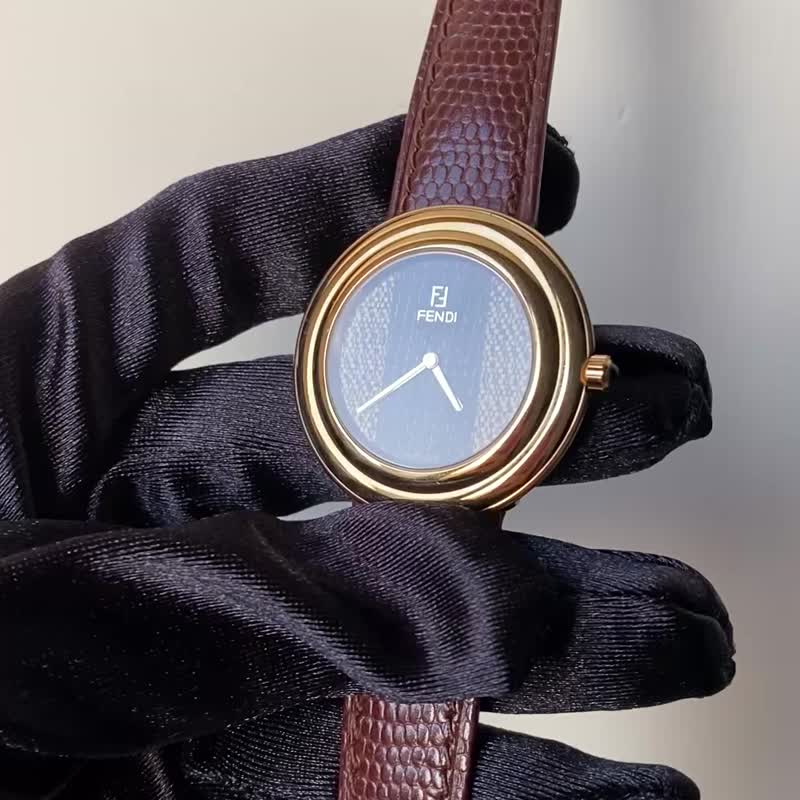 Fendi中古表/复古时钟/时钟/老表/vintage watch/女表 - 女表 - 其他金属 咖啡色
