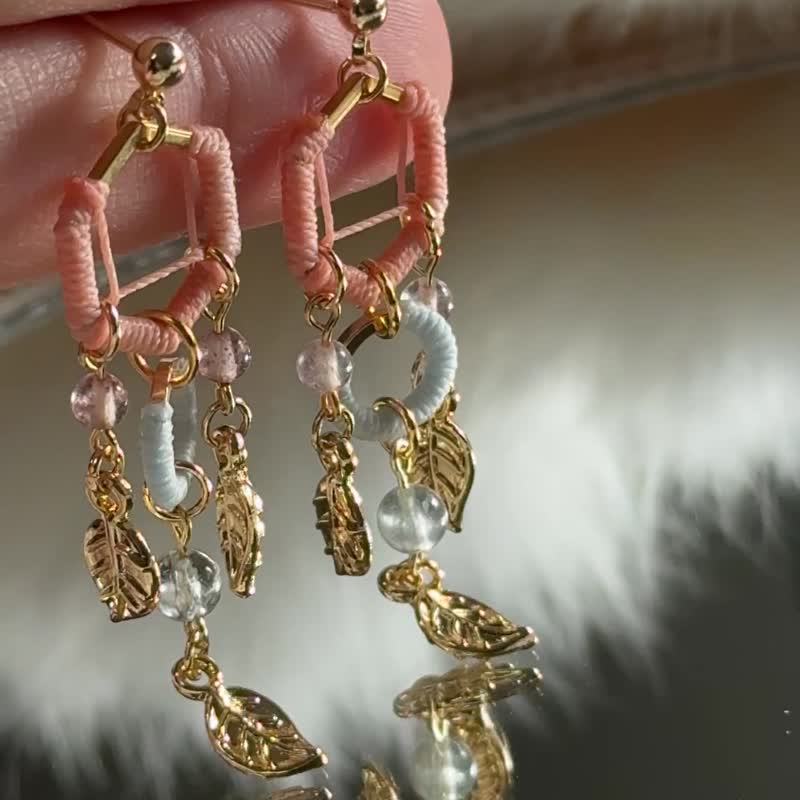 手工捕梦网耳环 - 耳环/耳夹 - 其他金属 多色