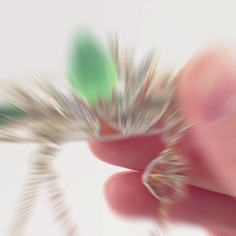 中国风淡绿色莲花发夹 深绿色荷叶元素 优雅金色女士发夹 - 发饰 - 铝合金 