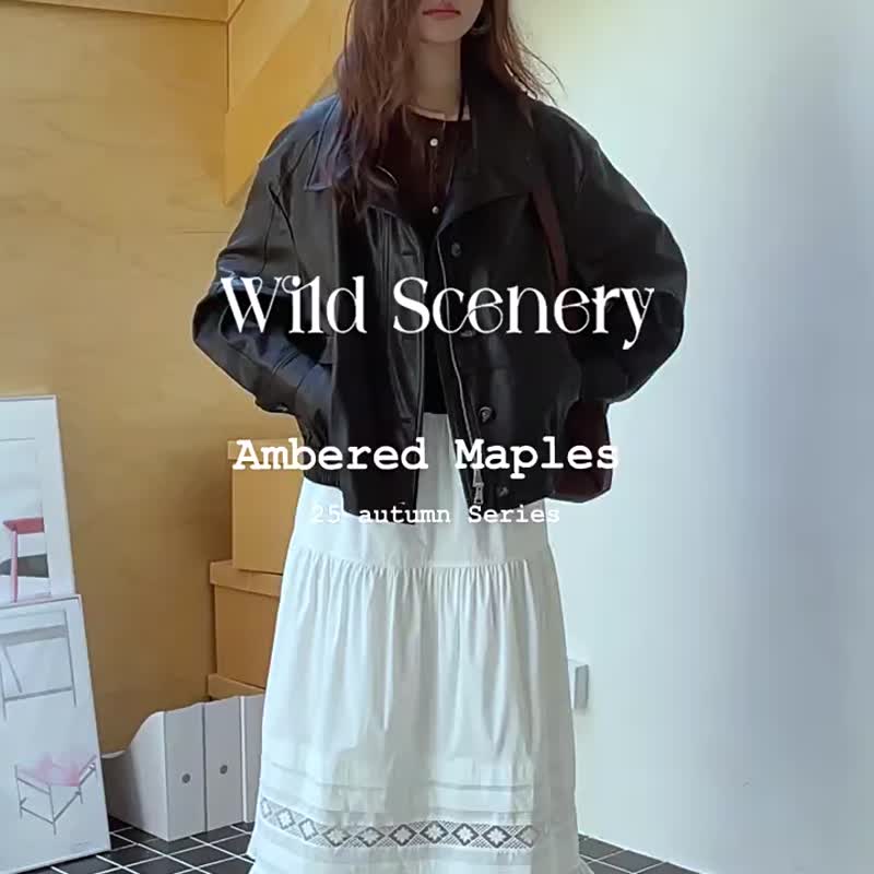 黑色影像 法式復古酷女孩PU皮衣 立領機車外套 - 女装休闲/机能外套 - 人造皮革 黑色
