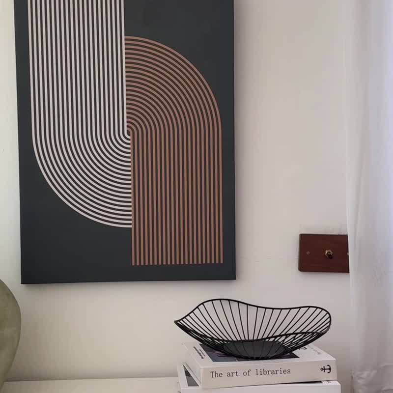 【微瑕特惠】【福利品】几何 • 经典线条II-卧房挂画/复制画 - 海报/装饰画/版画 - 棉 绿色