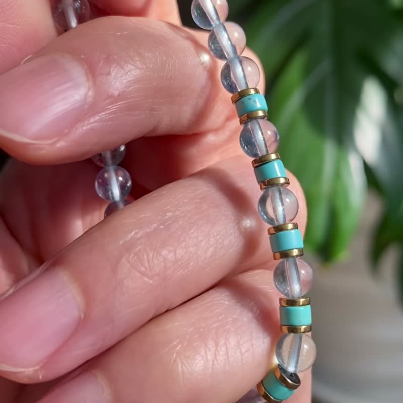 净体海蓝宝松石手串 - 手链/手环 - 水晶 蓝色