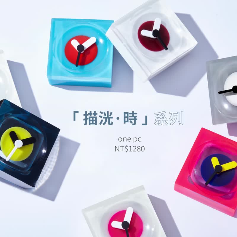 MiaoGuang 描洸 描洸时系列_蓝蓝红 - 时钟/闹钟 - 树脂 