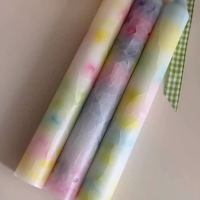 【Sasa Lee Studio 氷花蜡烛 夏日冰结系列】 - 蜡烛/烛台 - 蜡 