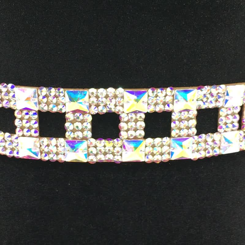 水钻腰带舞厅腰带舞蹈腰带舞厅配饰舞蹈腰带 - 皮带/腰带 - 玻璃 