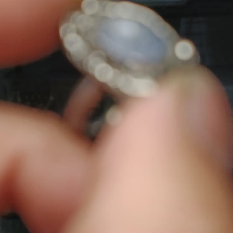 蓝线石银戒指 - 戒指 - 宝石 蓝色
