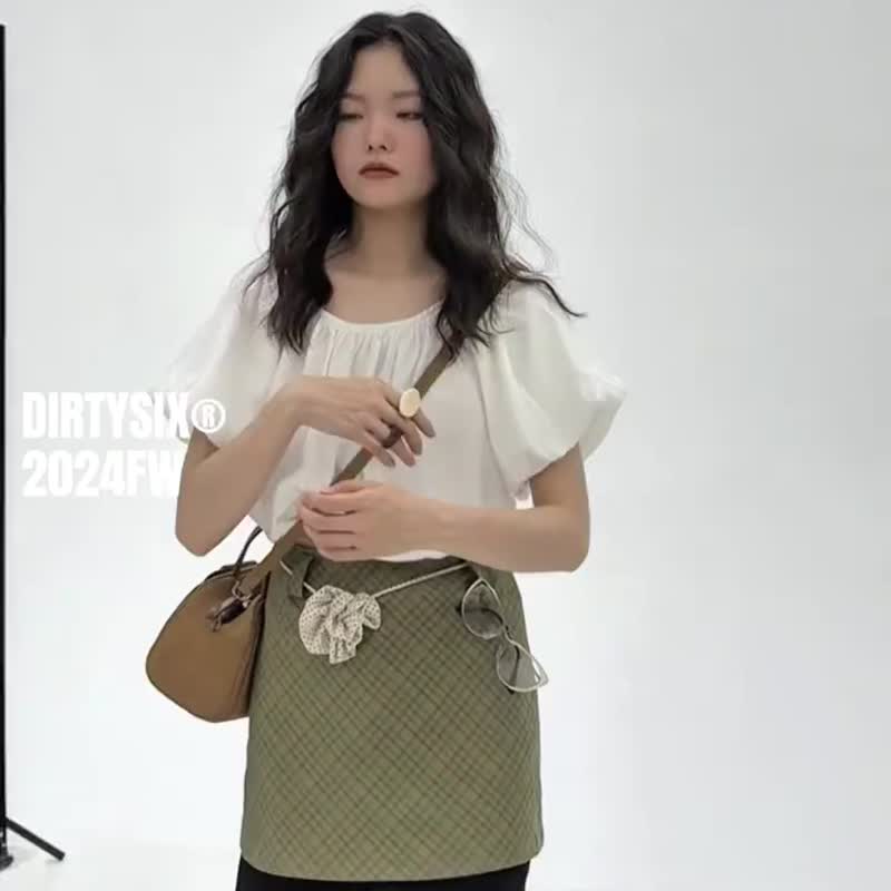 姜棕色 高橋枕頭包 復古厚切 保齡球斜挎包 肩背斜背包 - 侧背包/斜挎包 - 人造皮革 卡其色