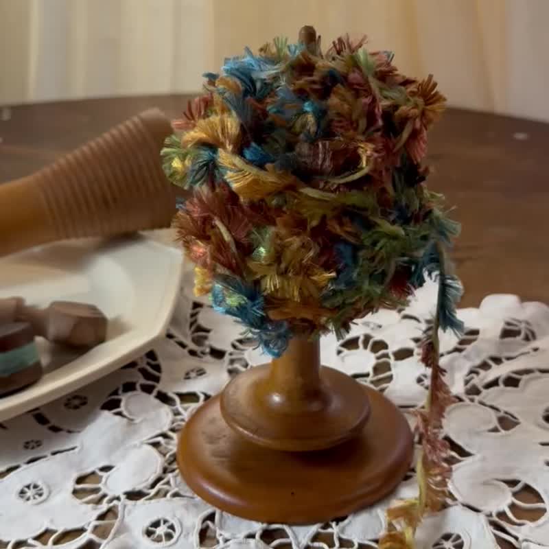 *50955-迷人法国十九世纪末木制绕线架 - 编织/刺绣/羊毛毡/裁缝 - 木头 