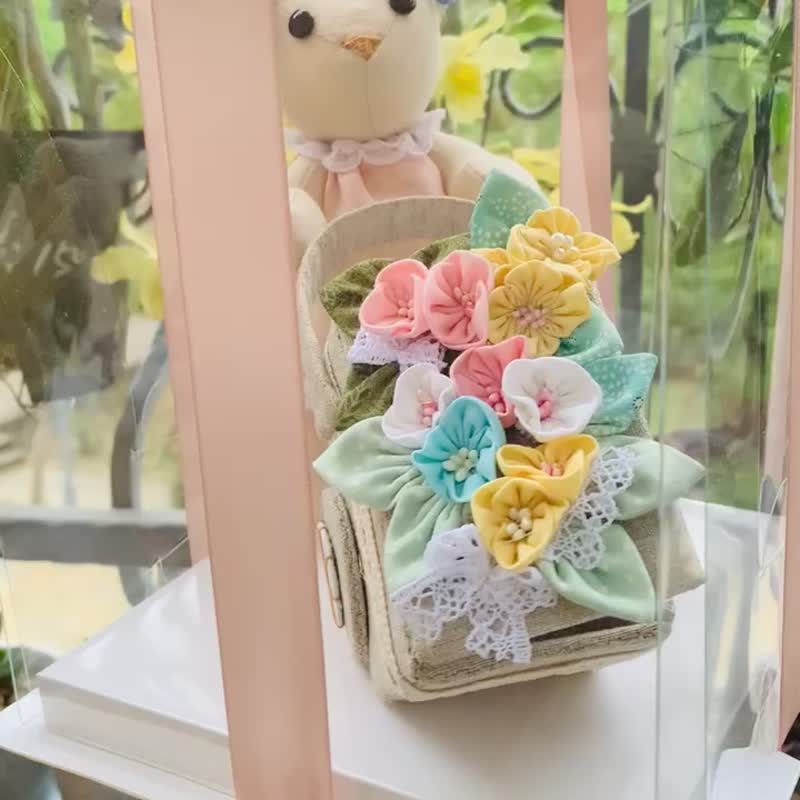 日系拼布花车小熊 情人节礼物, 送礼, 居家摆饰 - 摆饰 - 棉．麻 