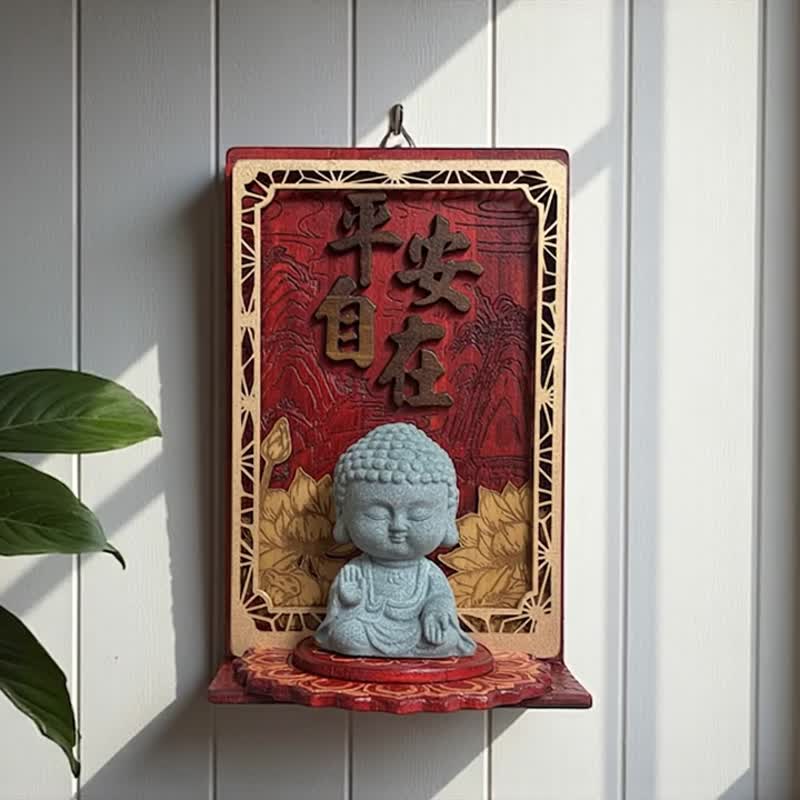 【提供定制】平安自在 // 菩萨立体挂饰 // 安心出货 - 摆饰 - 木头 多色