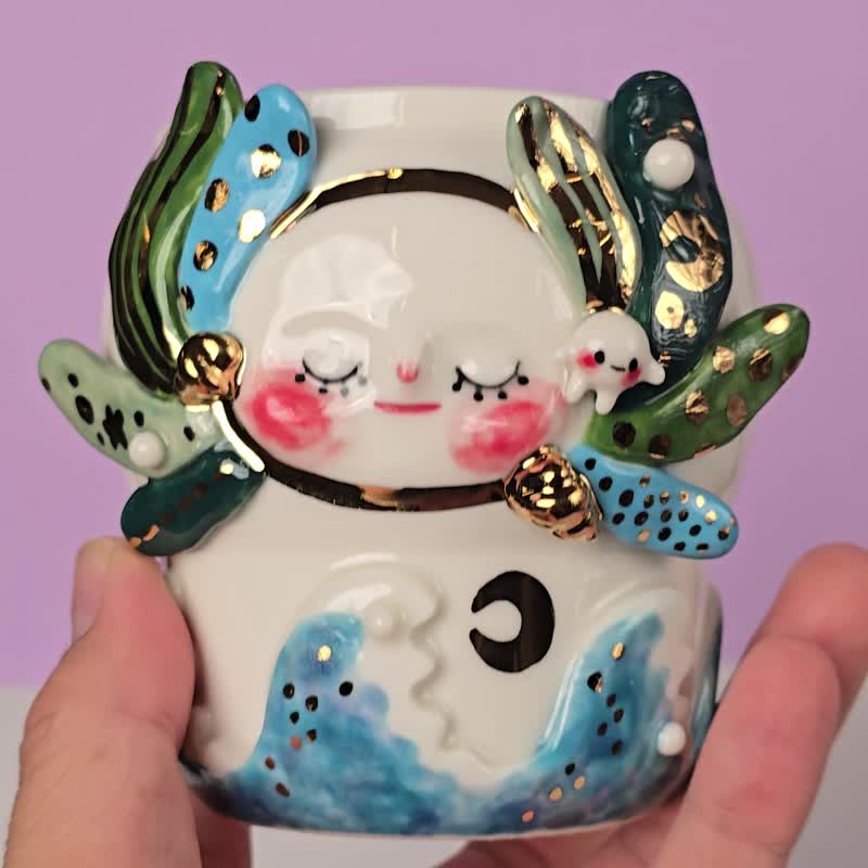大海的新生儿 - 花瓶/陶器 - 瓷 多色