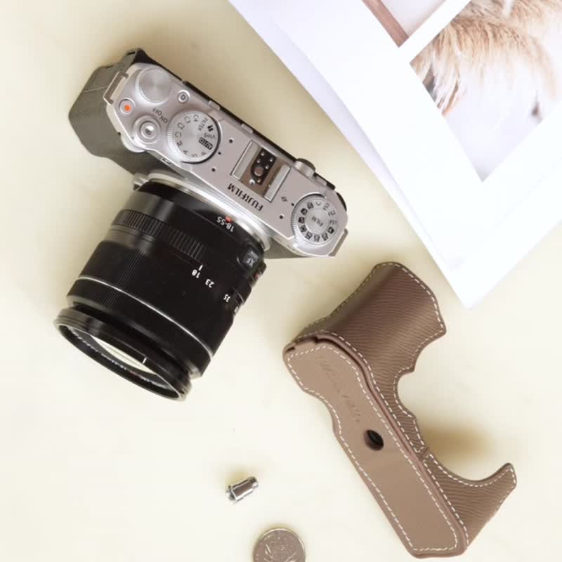 手掌纹皮革相机底座 for FUJIFILM X-M5/XM5 - 相机 - 真皮 多色