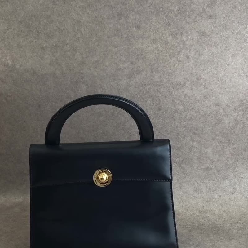 【日本直送 名牌中古包】CELINE 侧肩包 宝蓝色 星球吊饰 皮革 vintage 古着 design 5k3k8c - 手提包/手提袋 - 真皮 蓝色