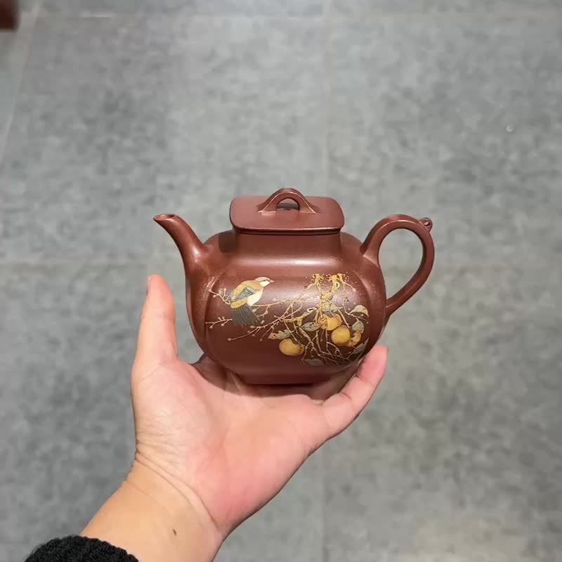 文心宋韵 全手工褚萍泥绘容量300cc原矿紫泥合於天造厭於人意 - 茶具/茶杯 - 陶 