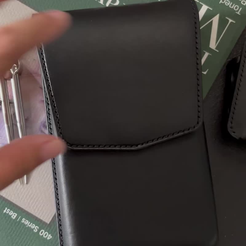 iPhone 15 Pro Max 皮革保护壳 - 手机壳/手机套 - 真皮 黑色