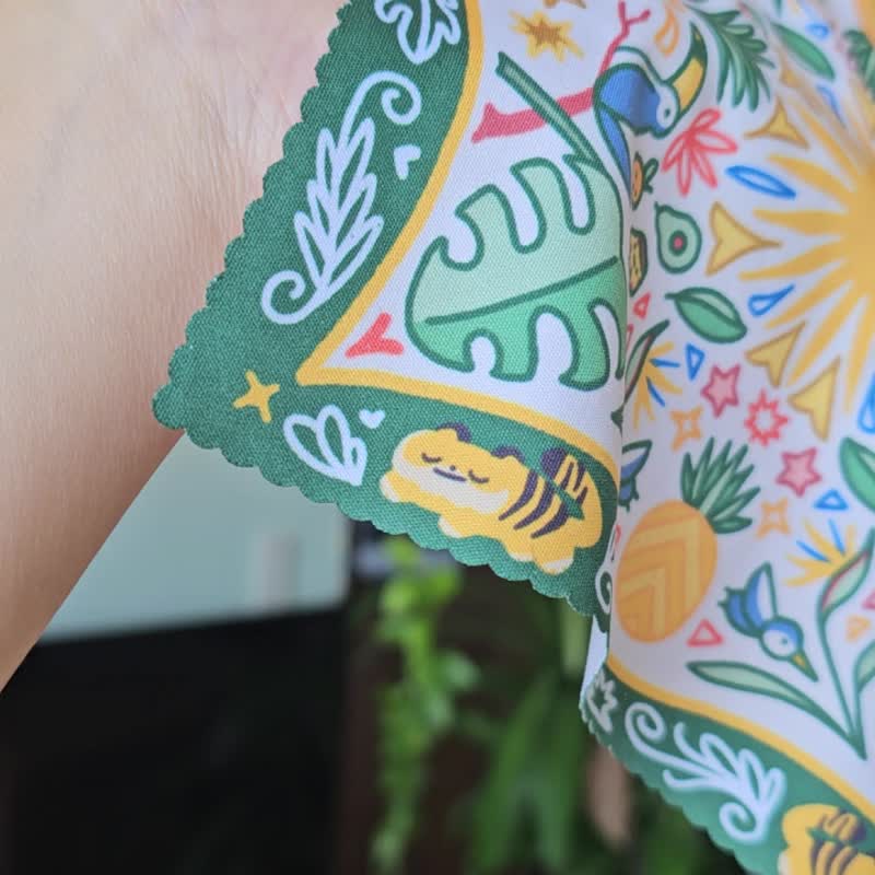 绿热带 超细纤维布 ・眼镜布 ・拭镜布 20x20cm - 眼镜盒/眼镜布 - 聚酯纤维 绿色