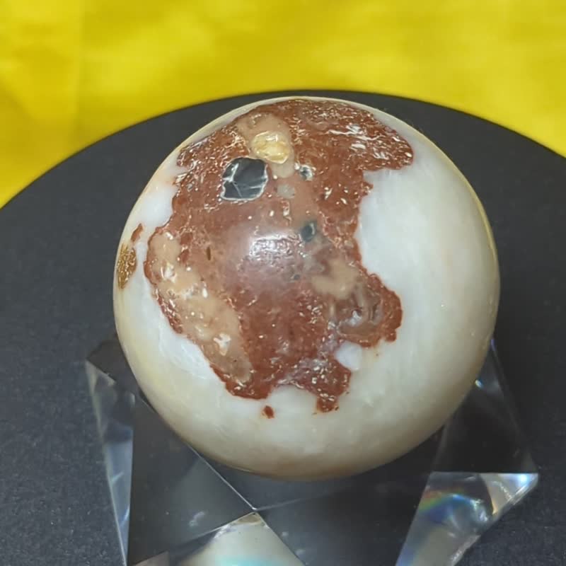 【运好气】定海神针 专注 龙宫舍利球 提升定力 (50mm/附底座) - 摆饰 - 石头 卡其色