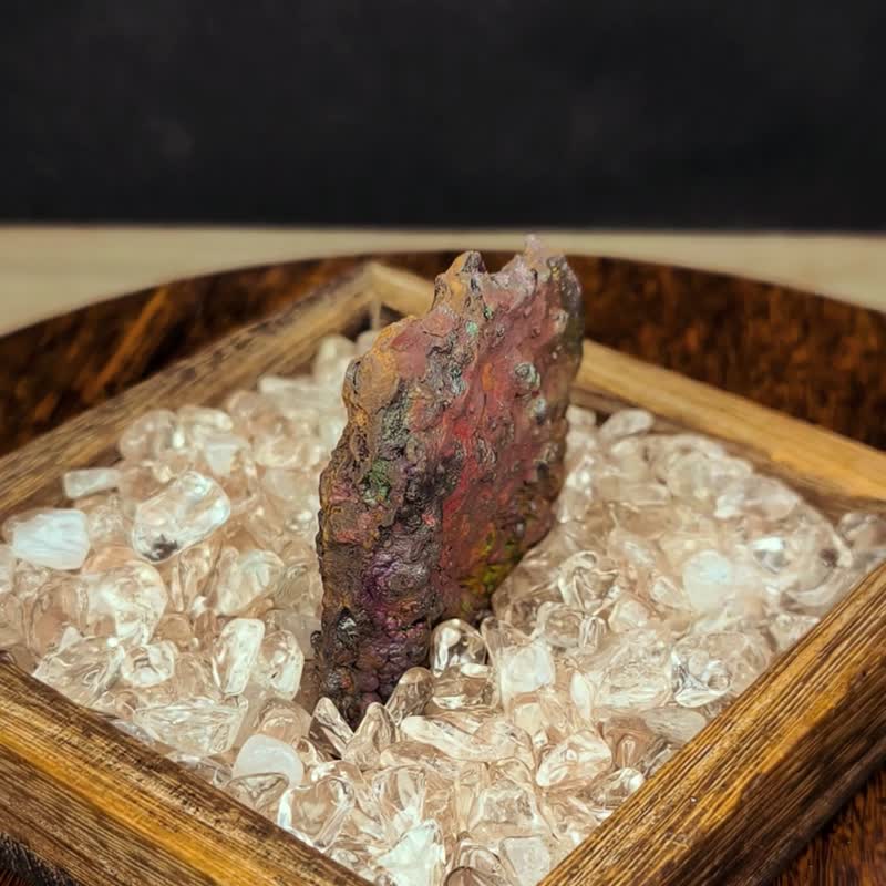 七彩力泥 / 一道彩虹 / ~ 双面能量 / 金绿事业财富与全方位虹光 - 摆饰 - 宝石 多色