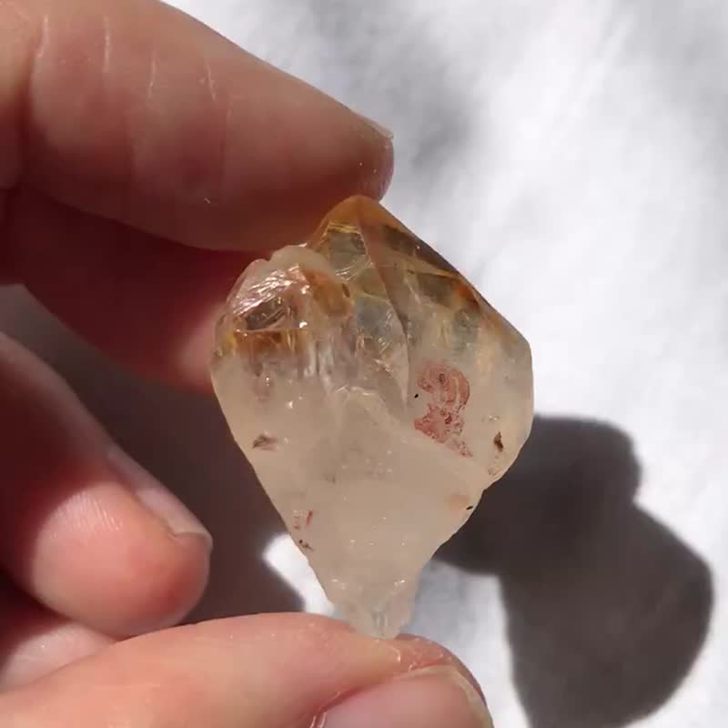 迷你高质 巴西 黄水晶 黄晶 权杖 黄磷铁矿水晶 原石水晶  盆景 c - 摆饰 - 水晶 黄色