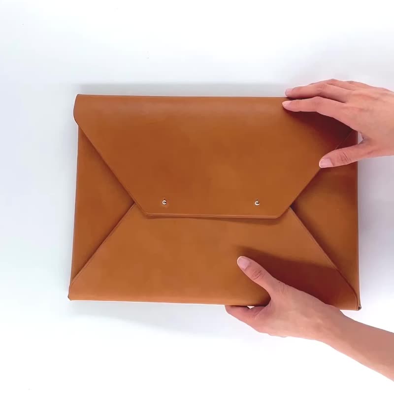 真皮MacBook收纳包丨文件收纳丨定制化丨手工丨植鞣革丨圣诞礼物 - 电脑包 - 真皮 