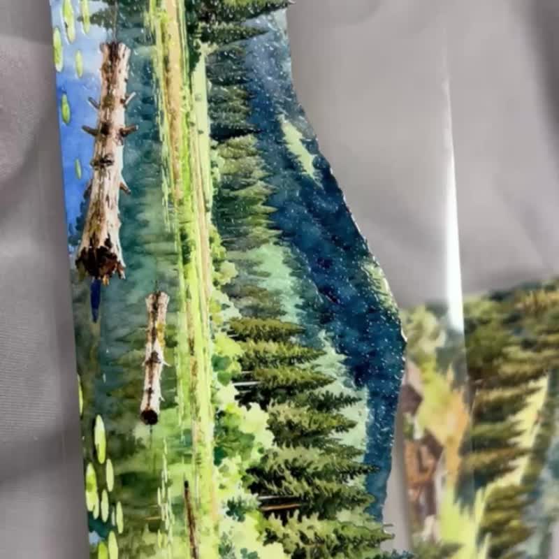 杉湖初蕾 Pine Ridge Bud Lake - 纸胶带 - 塑料 多色