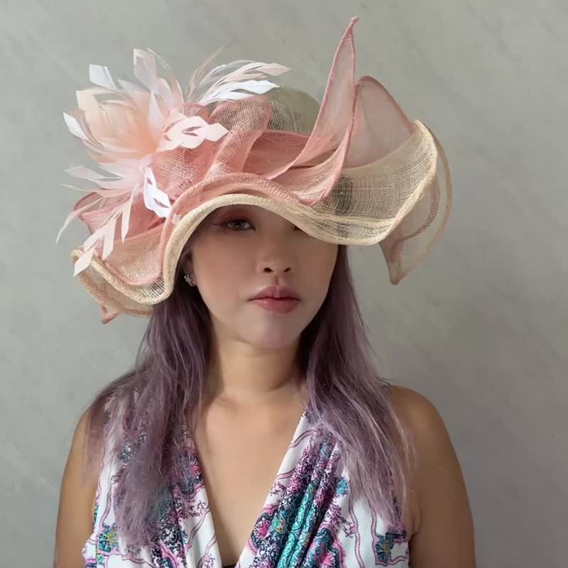 马场头饰礼帽 - 帽子 - 棉．麻 多色