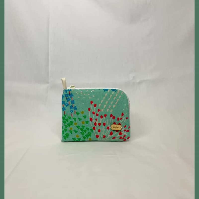 【日本名师布料】L型拉链 玩色钱包/短夹/小钱包 - 零钱包 - 棉．麻 