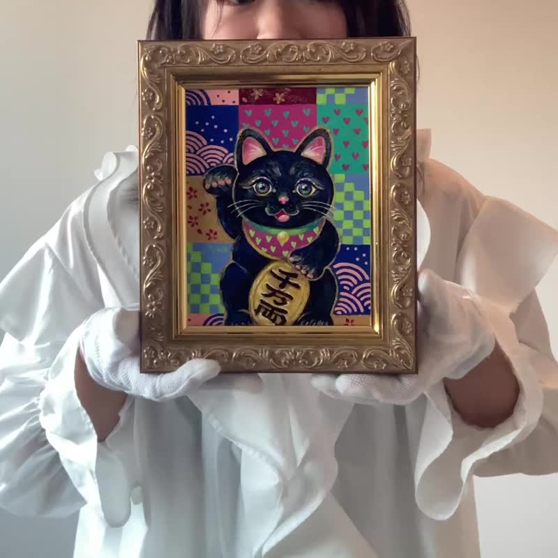 【Only One 原创画作】招财猫 2件组 白色 / 黑色 产地 日本 - 海报/装饰画/版画 - 压克力 多色