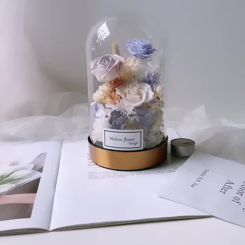 玻璃罩 玫瑰 永生花  定制化礼物 - 干燥花/捧花 - 植物．花 