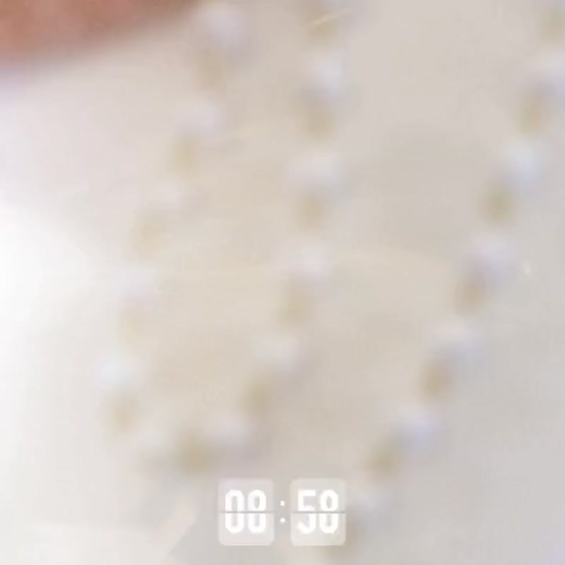 蝴蝶结 天然淡水珍珠 巴洛克珍珠 多戴法 项链 毛衣链 - 项链 - 珍珠 白色
