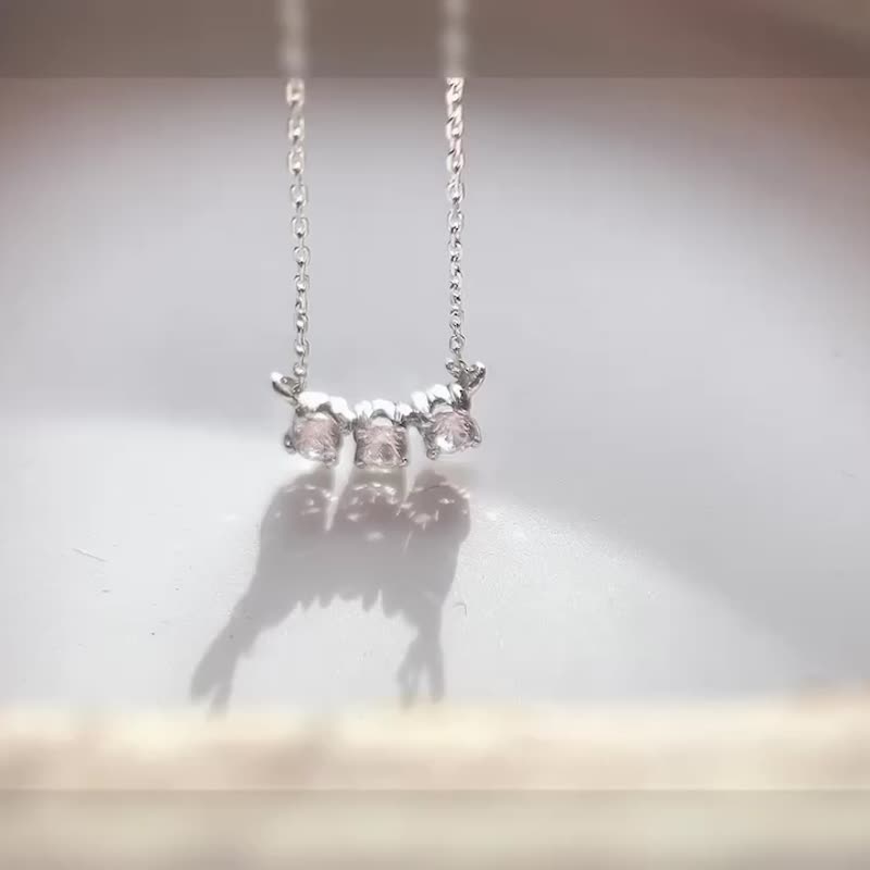 简约排钻锁骨链 - 项链 - 宝石 