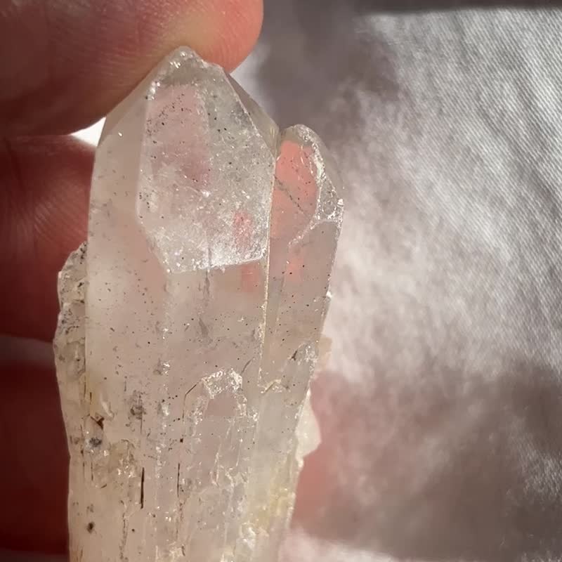 闪亮 黄金菠萝水晶 银山 绿幽灵 侧芽水晶 水晶簇 白水晶 矿标 - 摆饰 - 水晶 透明
