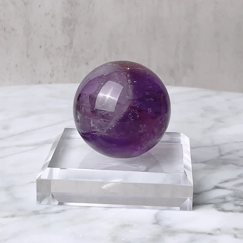 紫黄晶球 紫水晶 // 智慧 招财开运 // 水晶摆饰 水晶球 附底座 - 摆饰 - 水晶 紫色