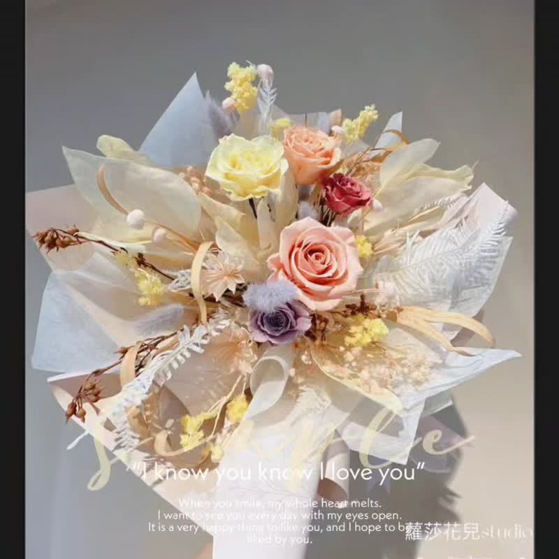 法式浪漫 干燥花艺 永生花束 - 干燥花/捧花 - 植物．花 