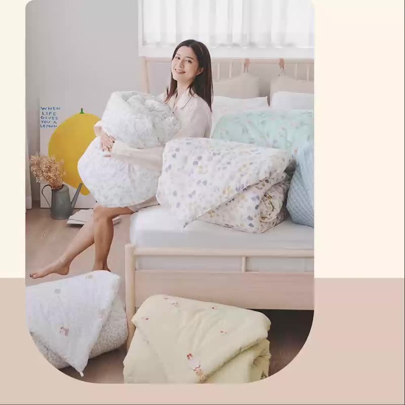 水洗棉云丝绒被-台湾制6x7尺双人/棉被 冬被 厚被/静绿柔韵 - 被子/毛毯 - 聚酯纤维 多色