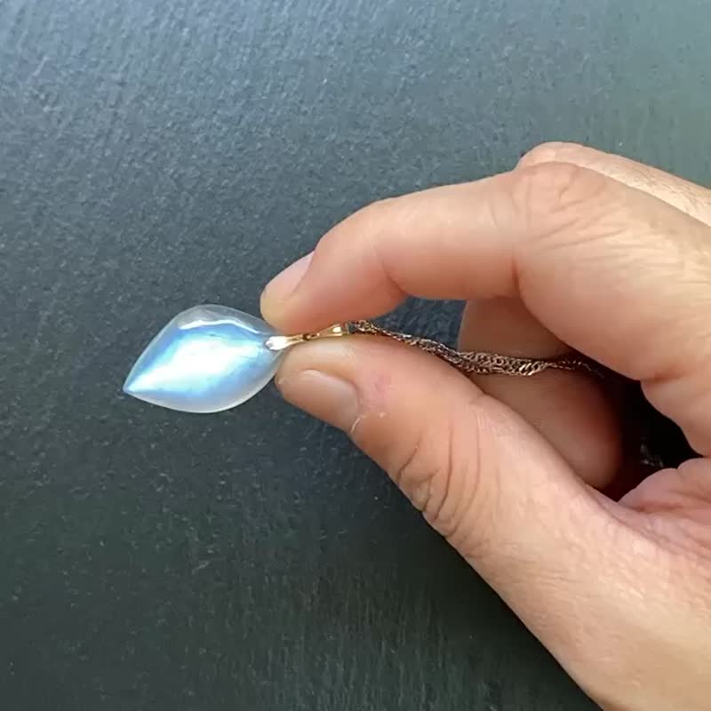 天然冰透体蓝月光石925纯银钛钢项链 旺财运 旺姻缘 - 项链 - 水晶 多色