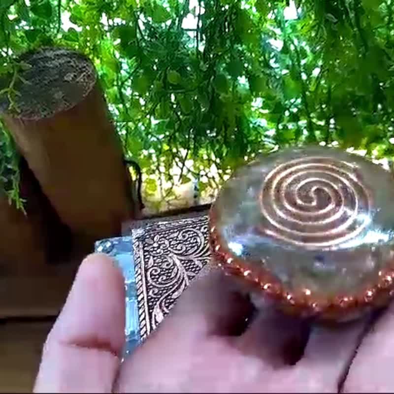 【丰盛能量】双面奥刚能量塔 - 摆饰 - 水晶 金色