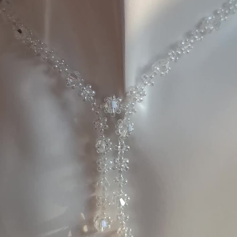 Aether Stream：Luster 系列 — 仙境的空灵加冕 - 项链 - 玻璃 透明