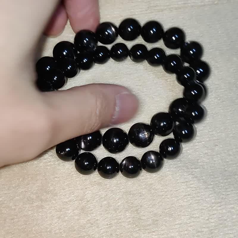 【订制品】金运石 Hypersthene 手串 手链 天然水晶 7-14mm - 手链/手环 - 水晶 
