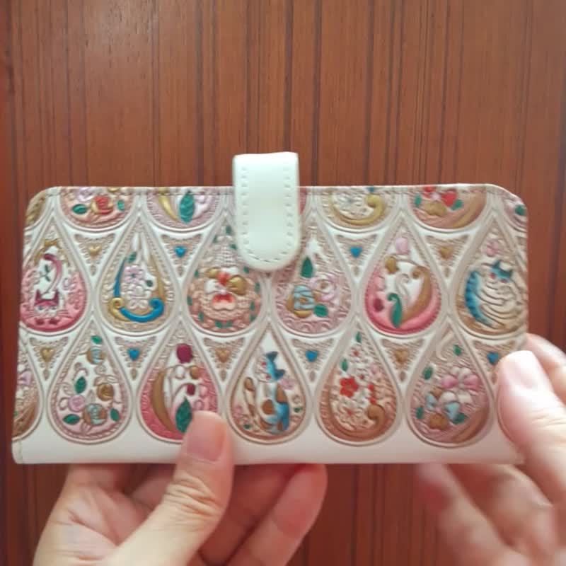 Pinkoi 限定 停产 仅存现货 手机壳 大款 花与猫 玫瑰 手机壳 手机套 - 手机壳/手机套 - 真皮 多色