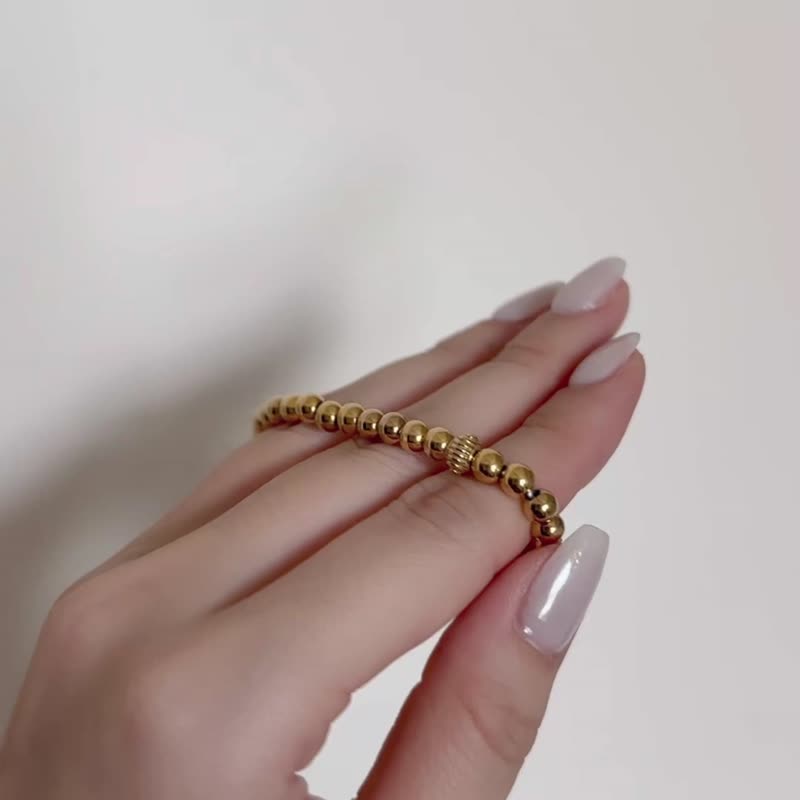 304不锈钢镀金  简约设计 毛发 脐带弹性手链 - 婴儿饰品 - 不锈钢 