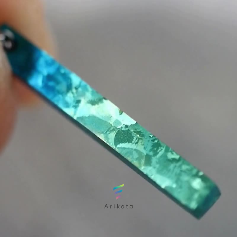 结晶钛方形棒项链　不易过敏 - 项链 - 其他金属 多色