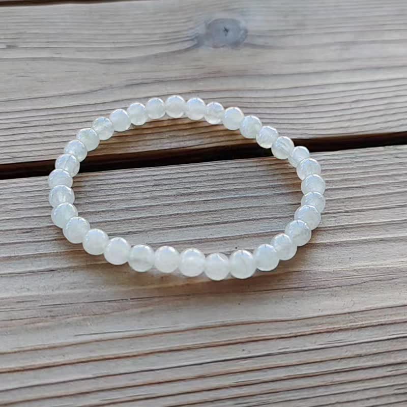 【亲翠】天然翡翠 冰莹放光5mm圆珠手串手围15适合【A】 - 手链/手环 - 玉石 多色