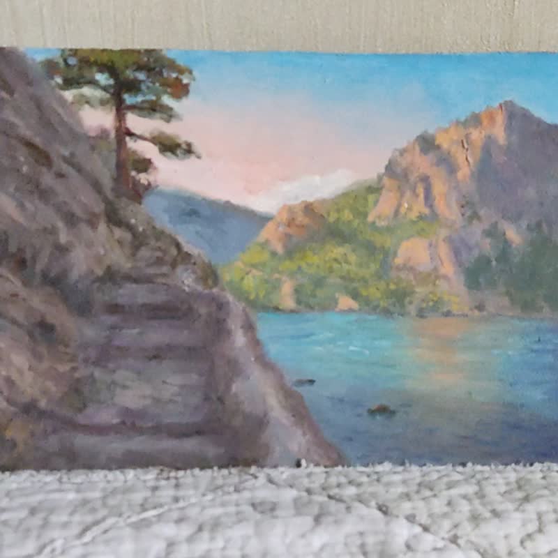 海洋海滩绘画原创艺术海景艺术品 - 海报/装饰画/版画 - 其他材质 多色