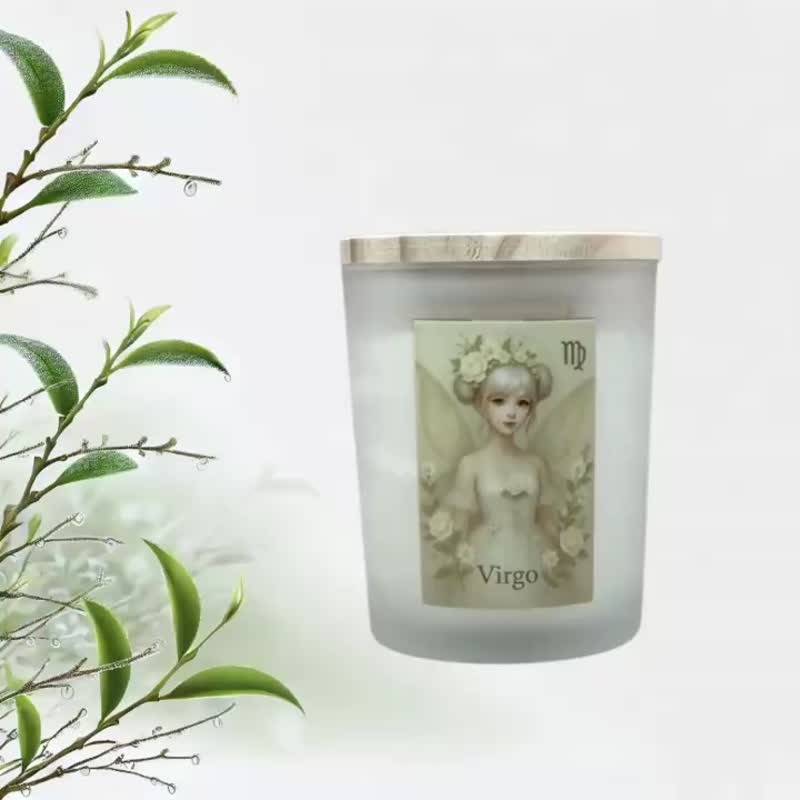 处女座Virgo 招财精油 踏实专注 丰盛自来 植物系仪式感香氛蜡烛 - 蜡烛/烛台 - 其他材质 白色