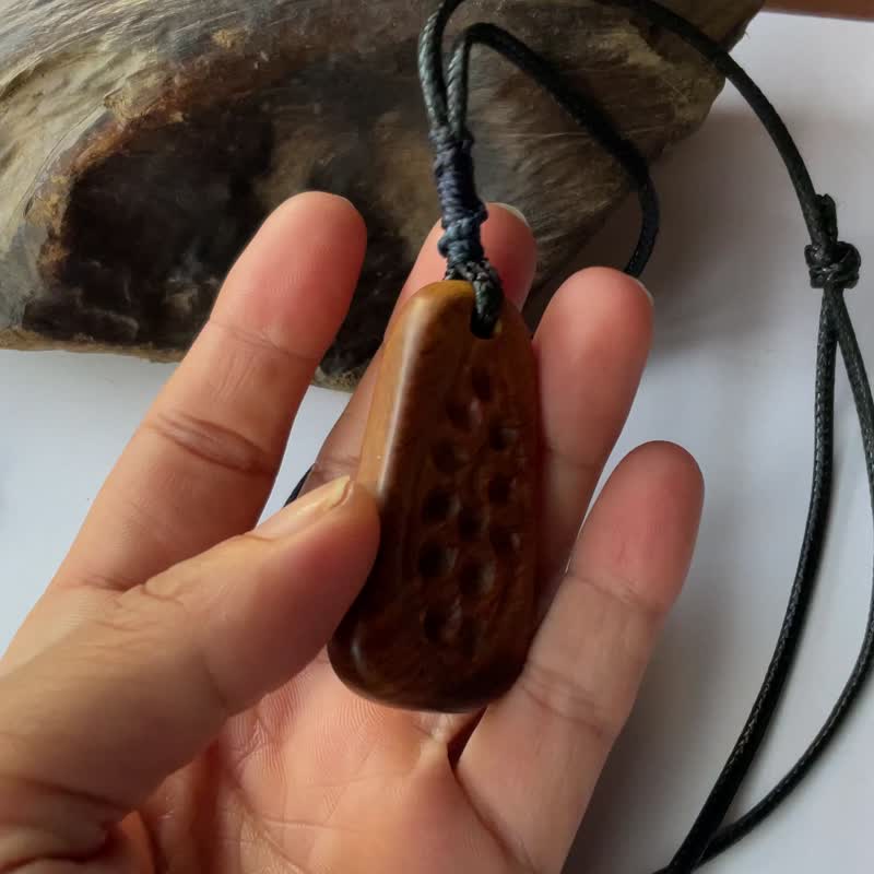 浪迹天涯.肖楠木原木项链 长挂绳 - 项链 - 木头 多色