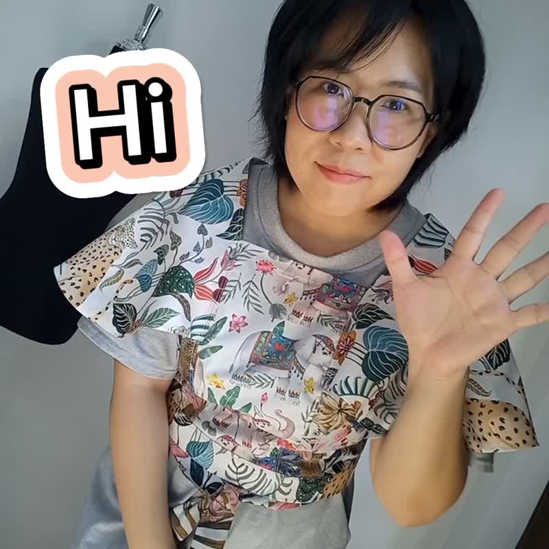 包裹式拼布上衣 S 至 XXXL 每款设计仅有一件 独特且专属的风格 - 女装上衣 - 棉．麻 多色