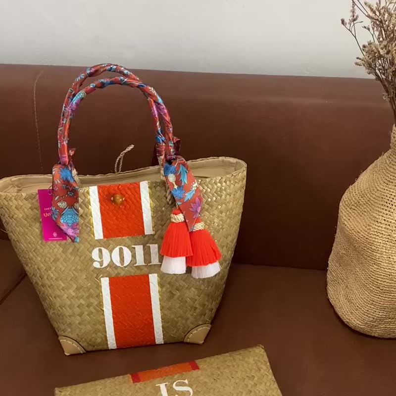 BOHOPeach Unique Name Handbags Hand Painting - 手提包/手提袋 - 竹 