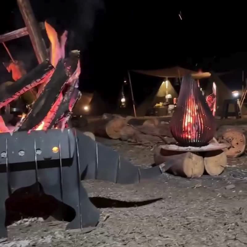 限量商品 【中型多功能动物造型烧烤炉】 - 露营用品 - 其他金属 黑色